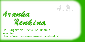 aranka menkina business card